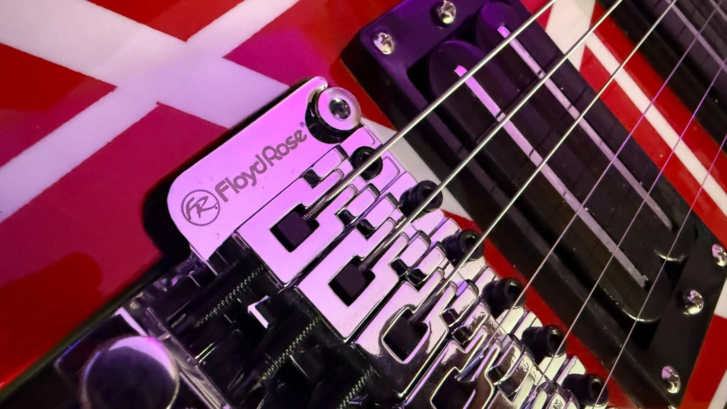 Firefly FFVX Stripes Electric Guitar - EVH and Dean Dime ML Inspired- Floyd Rose