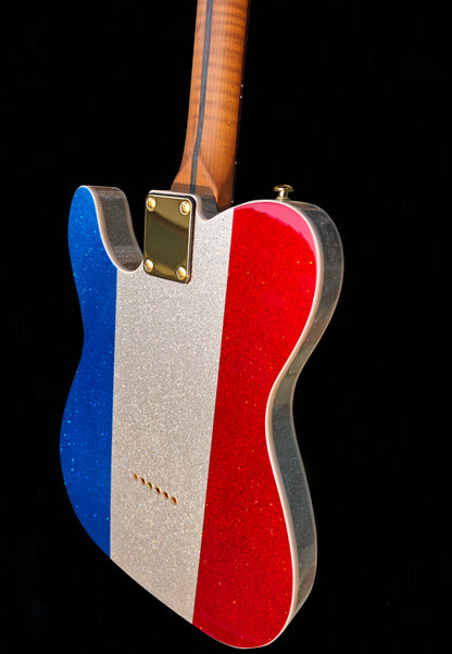 New Firefly FFTL Classic Model Electric Guitar (Red/Silver/Blue Stripes Color)