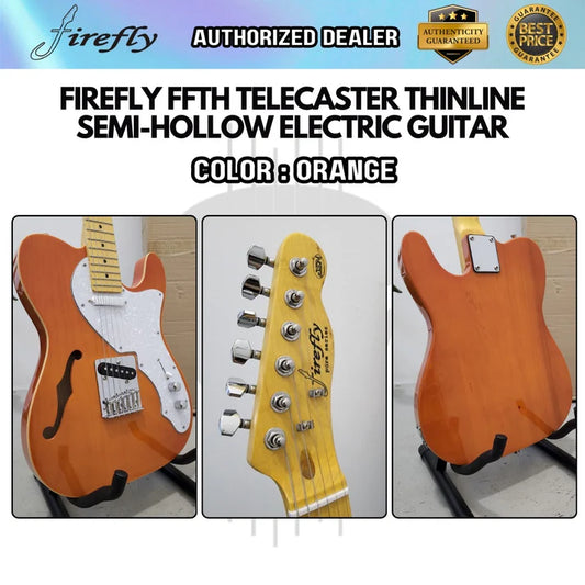 Firefly FFTH Thinline Telecaster Semi-Hollow Electric Guitar with bag - Orange (Showroom Unit)