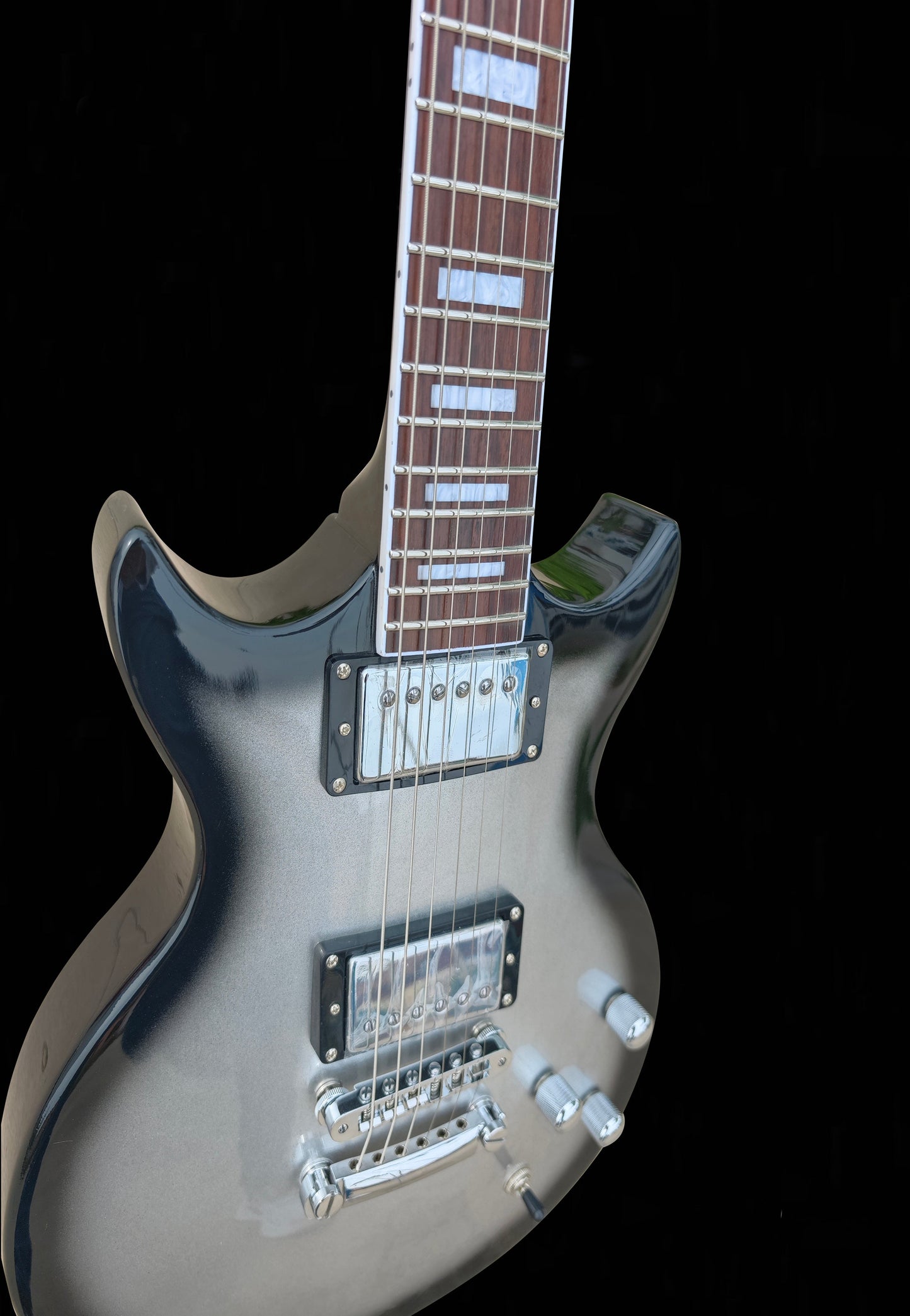 Promotion!Firefly FFTC Transparent Silver Color Solid Body Electric Guitar