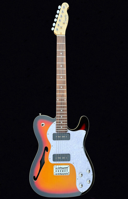 FFTL THINLINE P90 ELECTRIC GUITARS ( Sunburst Color )