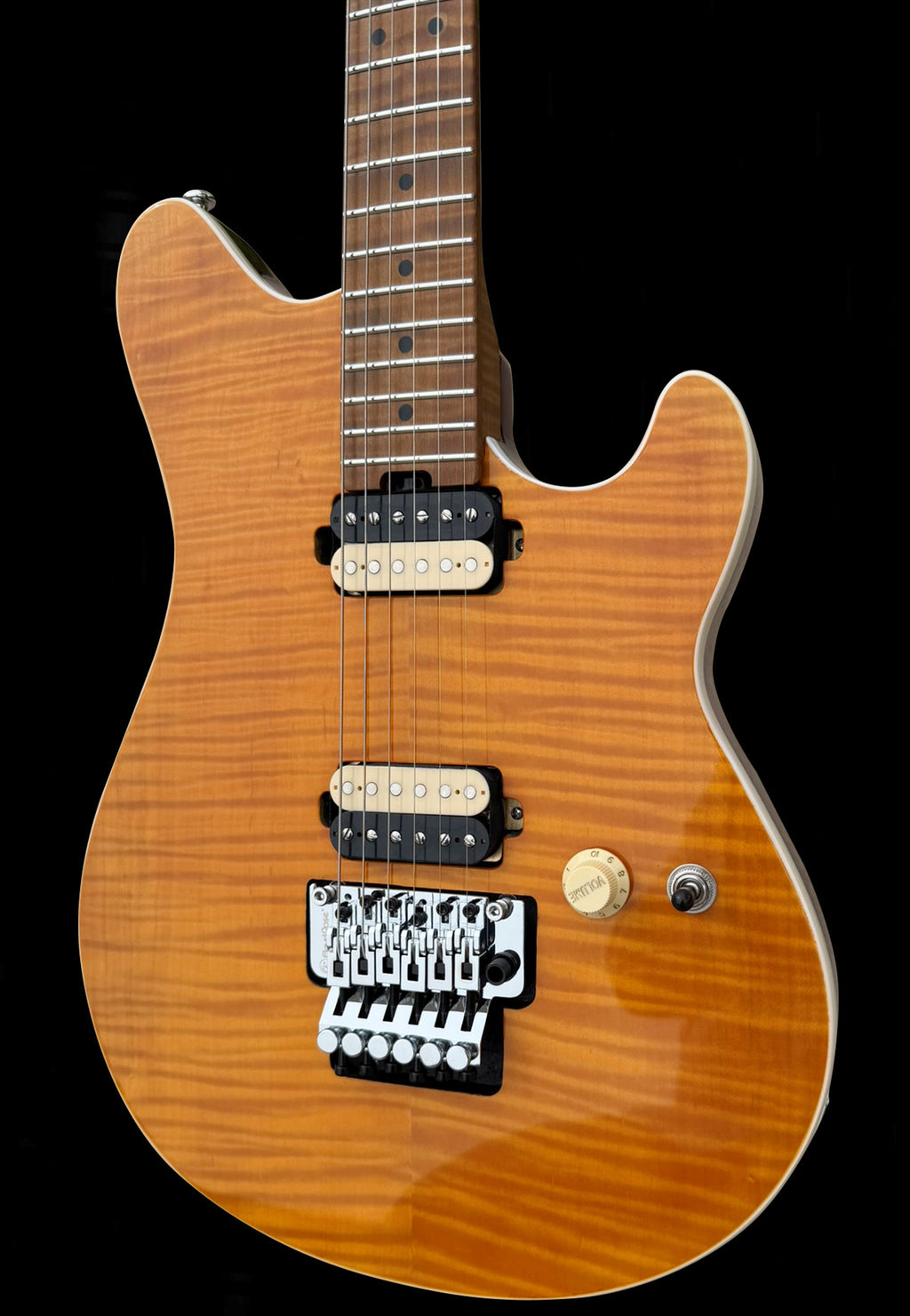 Firefly FFMN Electric guitar With Flamed Maple Top Floyd Rose Tremolo (Transparent Yellow Color)